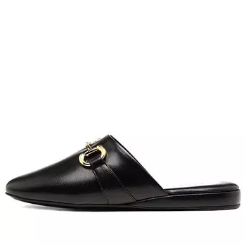 Сандалии princetown mules 'black leather' Gucci, черный