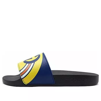 Сандалии pursuit logo slides 'gold navy' Gucci, золотой