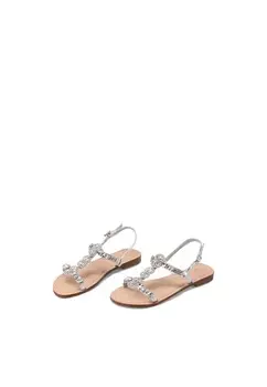 Сандалии Queen Helena, посеребренный