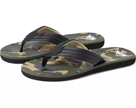 Сандалии Quiksilver Carver Print, цвет Black/Green/Grey 1