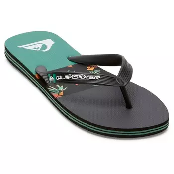 Сандалии Quiksilver Molokai Stripe, цвет Black/Black/Green