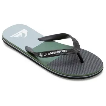 Сандалии Quiksilver Molokai Stripe, цвет Black/Grey/Green