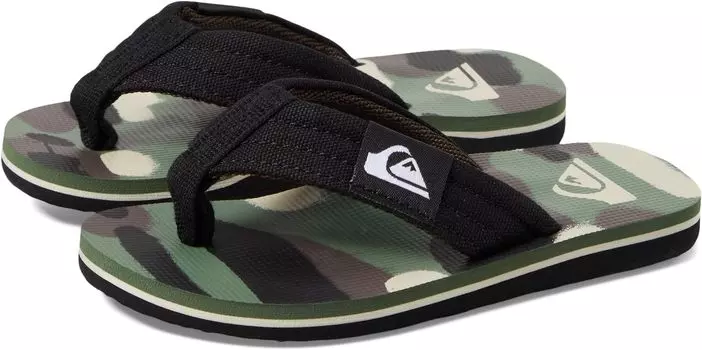 Сандалии Quiksilver Quiksilver Molokai Layback II Flip Flops, цвет Black/Brown/Green
