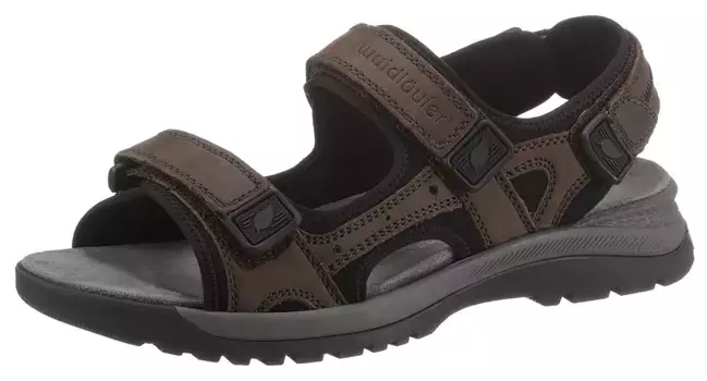 Сандалии Ranger "H-Taro", летняя обувь, обувь на липучке, уличные сандалии, комфортная ширина H Waldlufer, коричневый
