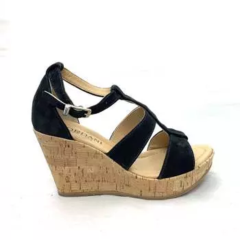Сандалии Raquel Platform Sandal из темно-синей замши CORDANI