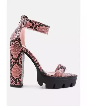 Сандалии Rattle на массивном высоком каблуке London Rag, розовый