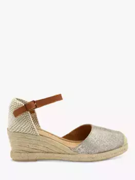 Сандалии Ravel Enyo Wedge Espadrille, серебряный