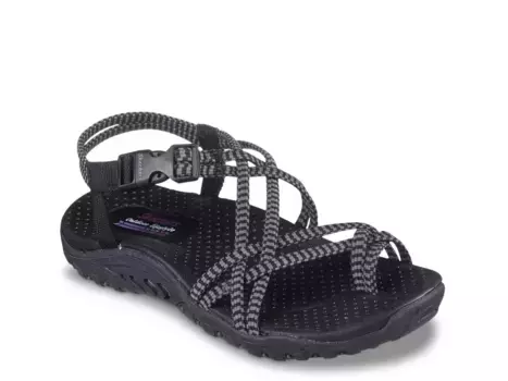 Сандалии Reggae Perfect Duo Sandal Skechers, черный/серый
