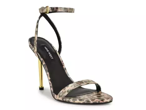 Сандалии Reina Nine West, Gold Metallic/Black Leopard Print