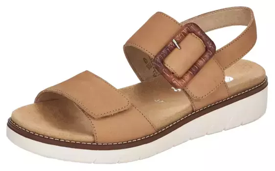 Сандалии Remonte, летние туфли, босоножки, танкетка, со съемной стелькой, цвет Sand