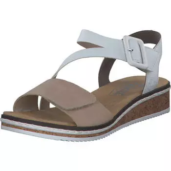 Сандалии rieker Keilsandaletten, цвет Rosa/Beige/weiss