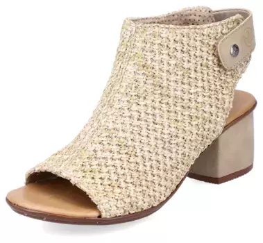 Сандалии Rieker, летние туфли, босоножки, на блочном каблуке, в модном плетеном виде, цвет Sand