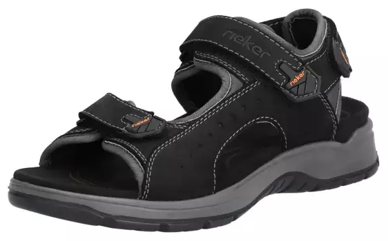 Сандалии Rieker, летняя обувь, обувь на липучке, сандалии для отдыха, с 3 застежками-липучками, серый