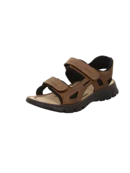 Сандалии rieker Sandaletten Tiefenfubett, цвет tabak/schwarz/schwarz