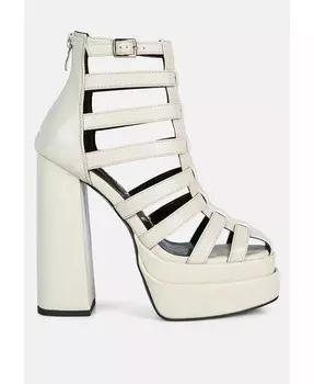 Сандалии Rielle на высокой платформе в клетку London Rag, бежевый