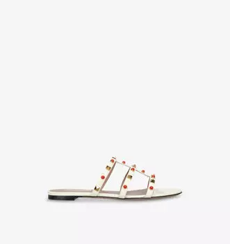 Сандалии Rockstud на плоской подошве из кожи Valentino Garavani, мультиколор