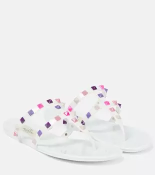 Сандалии Rockstud с ремешками Valentino Garavani, розовый