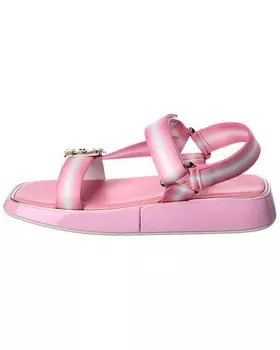 Сандалии Roger Vivier Trekky со стразами и пряжкой, розовый