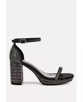 Сандалии Ronan со стразами и блочным декором London Rag, черный