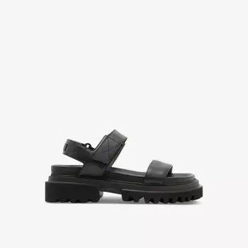 Сандалии rory на плоской подошве с фирменной нашивкой Allsaints, черный