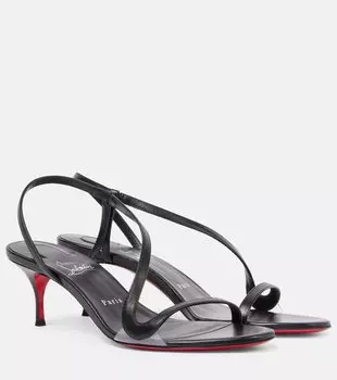 Сандалии Rosalie Alta 55 из кожи Christian Louboutin, Black/ Lin Black