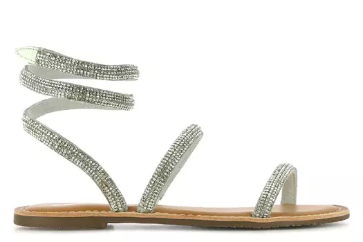 Сандалии Rossy на плоской подошве Camila'S, серебряный