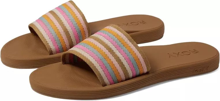 Сандалии Roxy Beachie Breeze Sandals, цвет Tan/Crazy Pink