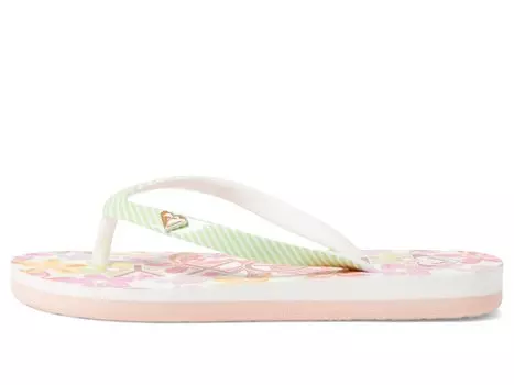 Сандалии Roxy Kids Pebbles VII (Little Kid/Big Kid), белый/зеленый