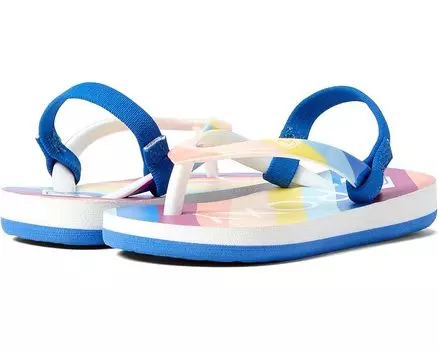 Сандалии Roxy Pebbles VI, цвет Baja Blue/Crazy Pink
