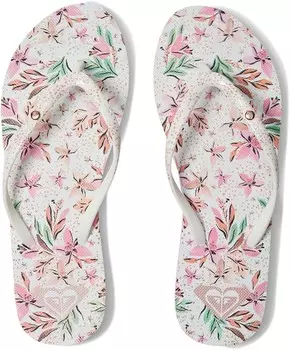 Сандалии Roxy Portofino, цвет White/Crazy Pink Print