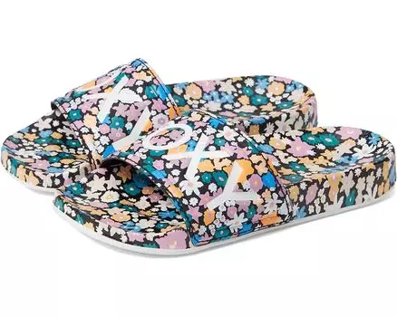 Сандалии Roxy Slippy Printed, цвет Black/Floral