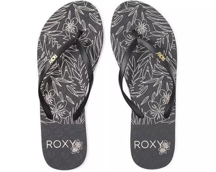 Сандалии Roxy Viva Stamp II, цвет Metallic Gold/Black