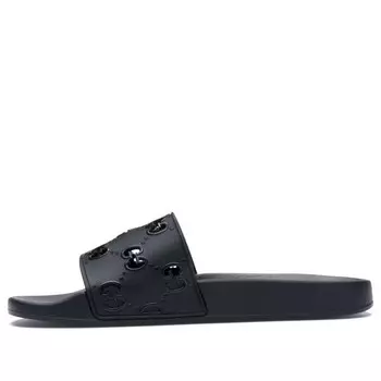 Сандалии rubber gg slide 'black' Gucci, черный