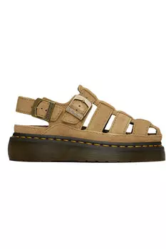 Сандалии рыбацкие Wrenlie Bronx из замши Dr. Martens, цвет savannah tan