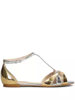 Сандалии с эффектом металлик Werner, серебяный