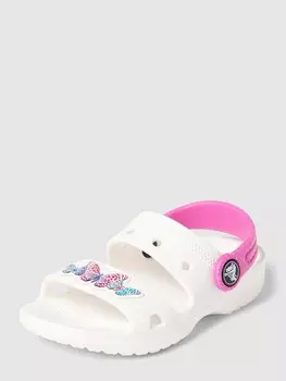 Сандалии с аппликацией, модель Classic Embellished Crocs, белый