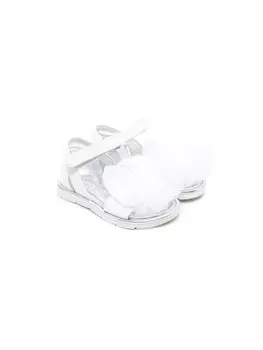Сандалии с бантом из тюля Monnalisa, белый