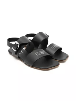 Сандалии с цифровым мотивом MM6 Maison Margiela Kids, черный