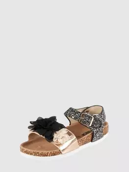 Сандалии с цветочными аппликациями Colors of California, черный