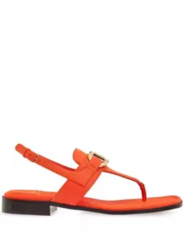 Сандалии с декором Gancini Ferragamo, оранжевый