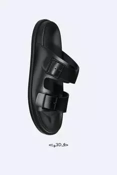 Сандалии с двойными ремешками ZARA, черный