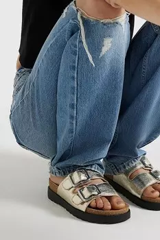 Сандалии с двумя пряжками River Island, желтый