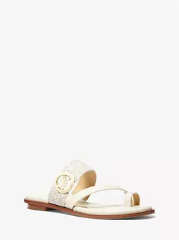 Сандалии с фирменным логотипом Vera Michael Kors, белый