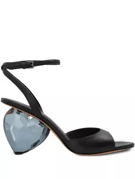 Сандалии с каблуком-сердечком 90 мм Kate Spade, черный