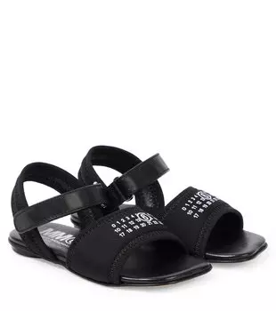 Сандалии с кожаной отделкой Mm6 Maison Margiela, черный