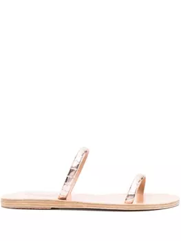 Сандалии с кожаным ремешком Древнегреческие сандалии, розовый