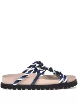 Сандалии с логотипом Alberta Ferretti, синий