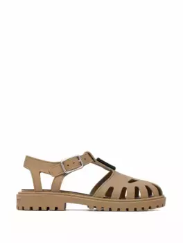 Сандалии с логотипом Burberry, бежевый