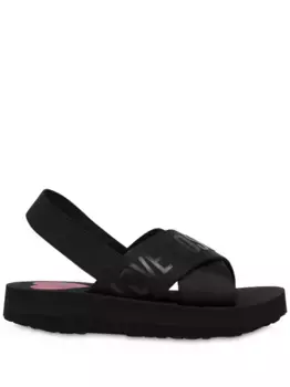 Сандалии с логотипом Love Moschino, черный