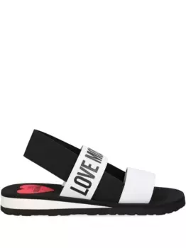Сандалии с логотипом Love Moschino, черный